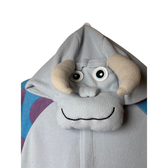 Monsters Inc Sully One Piece Button Up Costume with Tail Pockets And Hood Med - Picture 2 of 8